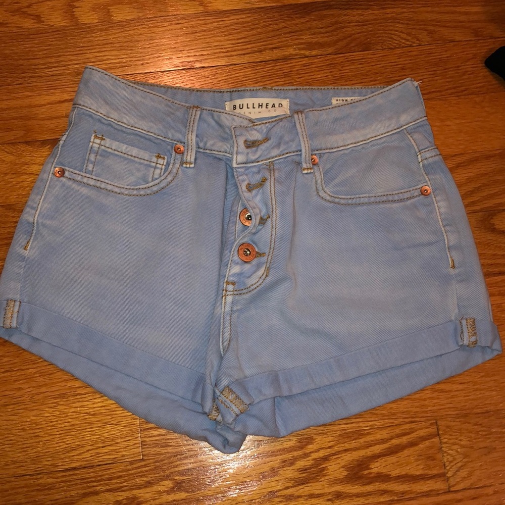 High rise Bullhead denim shorts